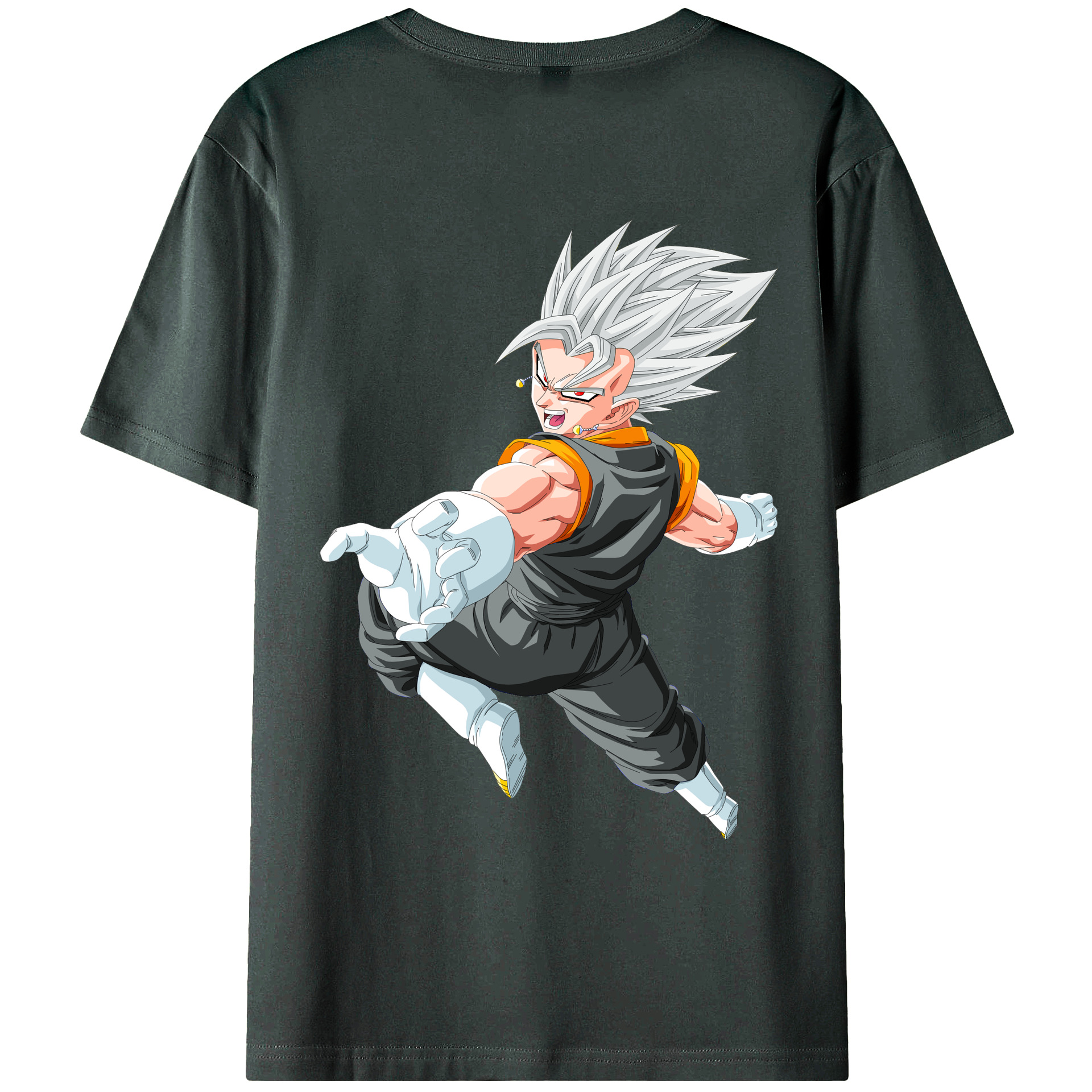 （画像用） ドラゴンボール ベジータ四世（Bejīta Yonsei）DRAGON BALL Vegeta IV 綿100％ メンズ半袖Tシャツ（バックプリント） 通気性